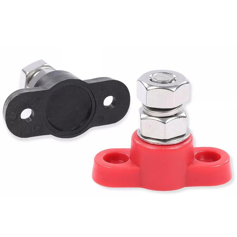 Universal 5/16 Inch Dual Terminal Block Bar Power Cable Terminal Blocks for Car Bus Boat Truck Trailer RV Carriage DC12V-24V
