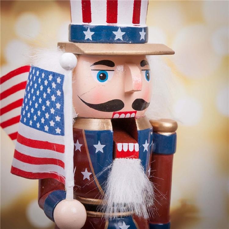 American Wooden Nutcracker Soldier Figurine Christmas Decor Display Gift 10 Inch