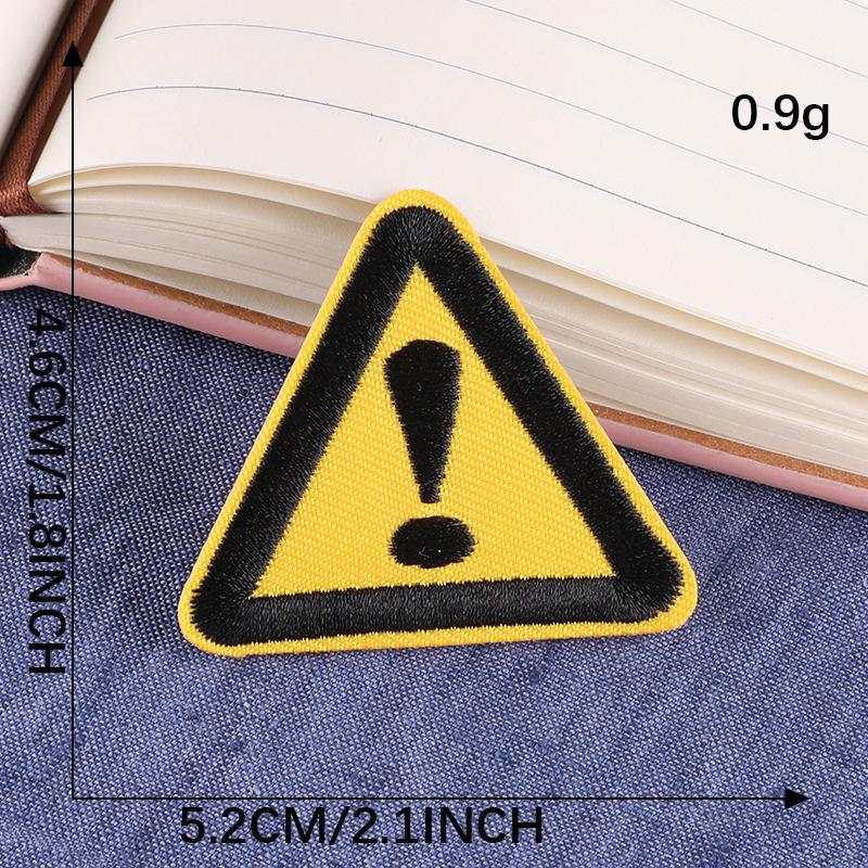 Firefighting Triangle Embroidered Patch - Sew-on Fabric Emblem for Clothing Accessories