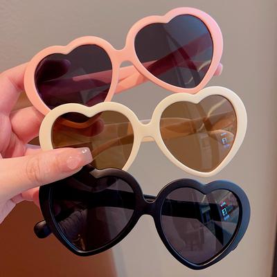 2026 New Children Colors Heart Circle Edge UV400 Sunglasses Baby Girls Lovely Outdoor Sun Protection Sunglasses Kid Sun Glasses