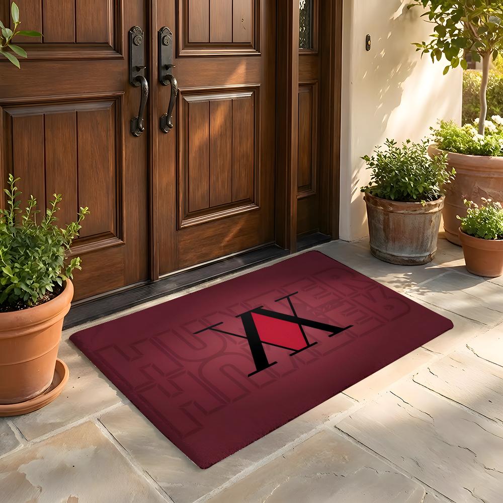 Floor Mat Soft Flannel Rug Non-Slip Absorbent Mat for Bathroom Bedroom Home Decor H-Hunter and H-Hunter Anime