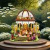 YIIEL Miniature Dollhouse Kit, Handmade Kit with Beginner's Instructions (Sunshine Glass Flower House)