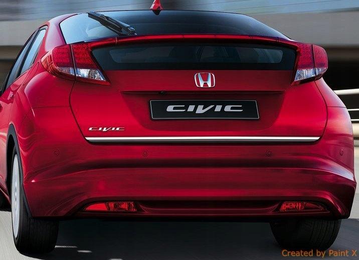 Honda CIVIC IX HB 12- CHROME STRIP Trunk Lid