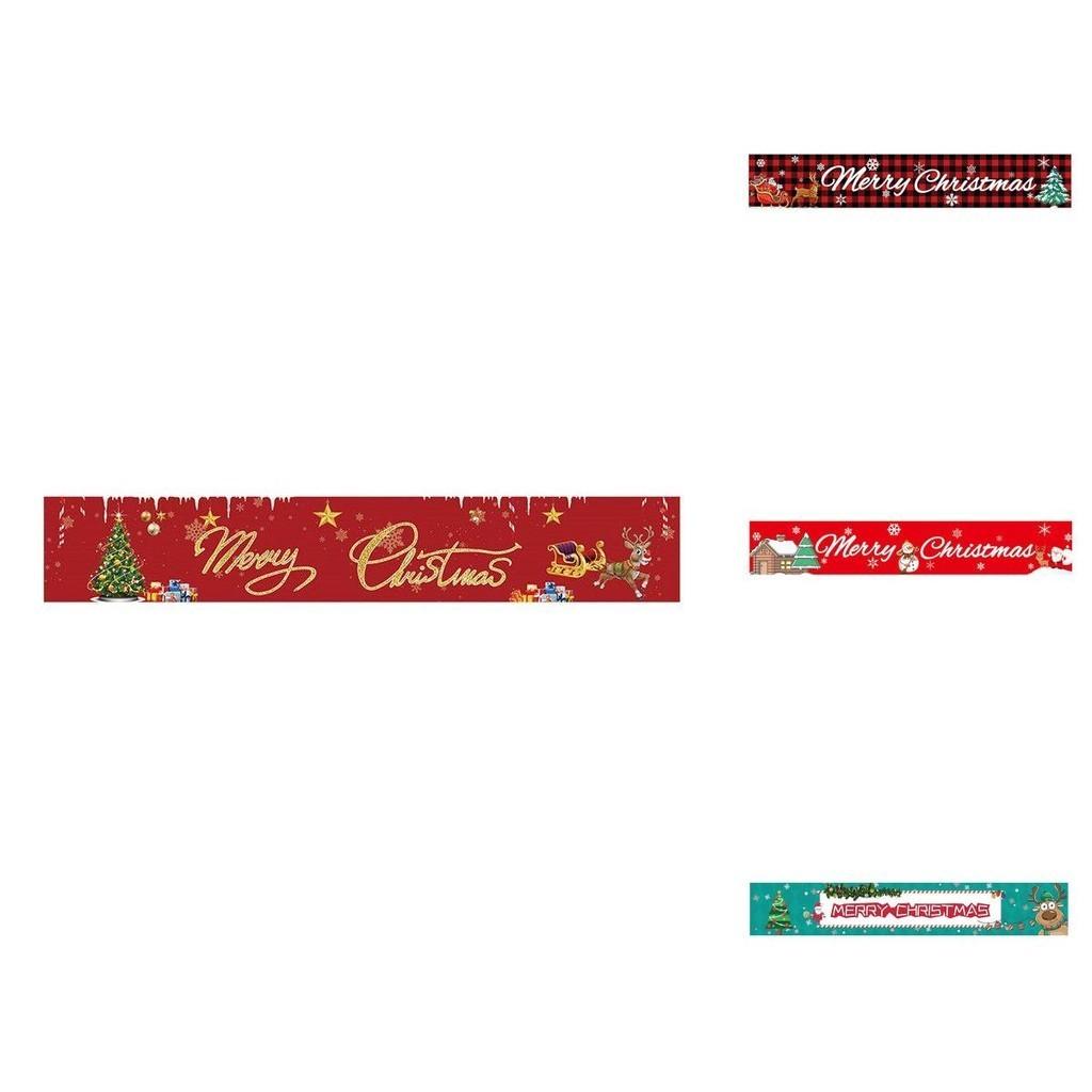 Christmas Banner Party Decorations For Indoor And Outdoor Use 300x50cm Polyester Fabric