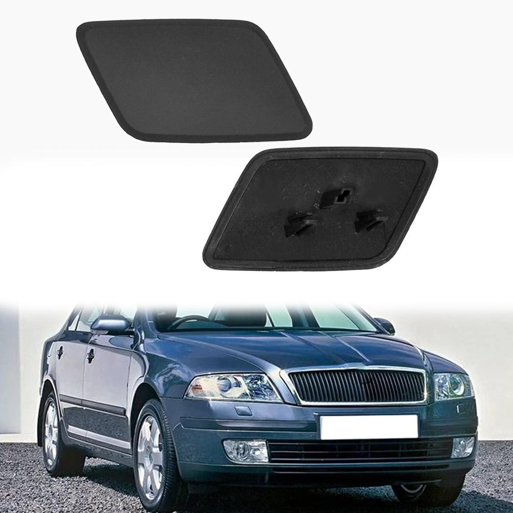 1Pair Auto Front Bumper Headlight Washer Nozzle Cover Cap For Skoda Octavia Mk2 1Z0955109 Automotive Accessories