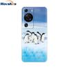 For Huawei P60 Pro Case Cute Heart Cartoon Painted Silicone Clear TPU Back Cover For Huawei P 60 P60 2023 P60Pro Phone Cases