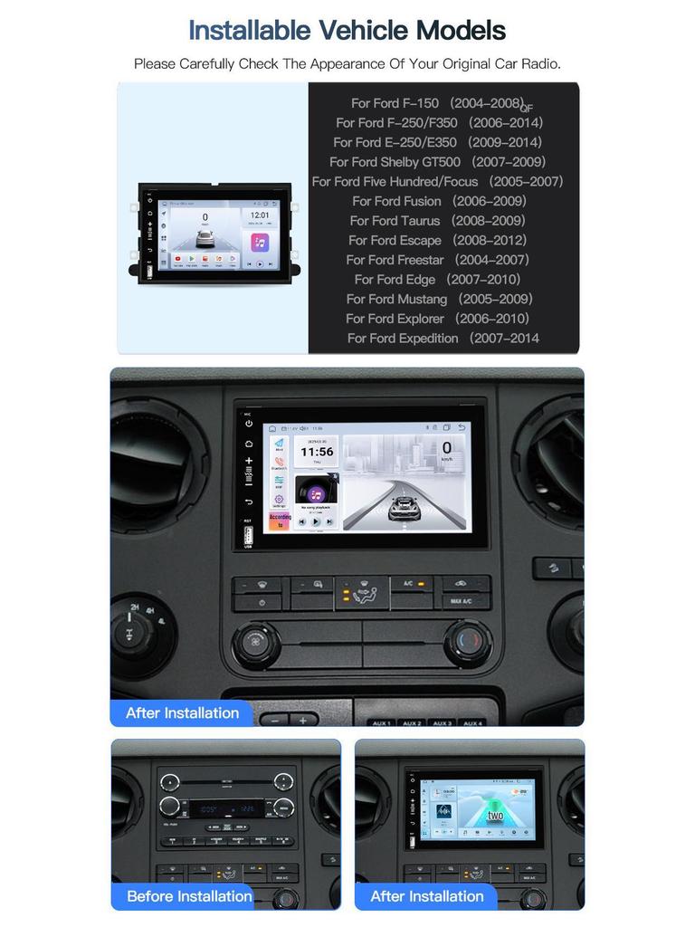 Ford Kuga Reversing Camera & Big Screen Navigation CarPlay System