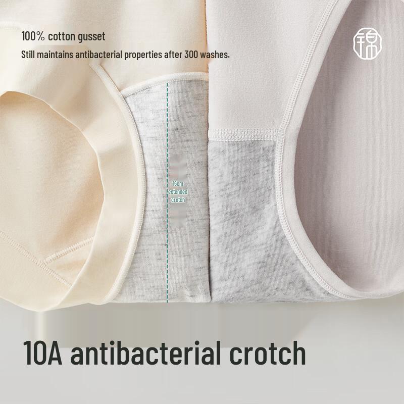 Jindu Women's Pure Cotton Antibacterial High-Waist Tummy Control Briefs