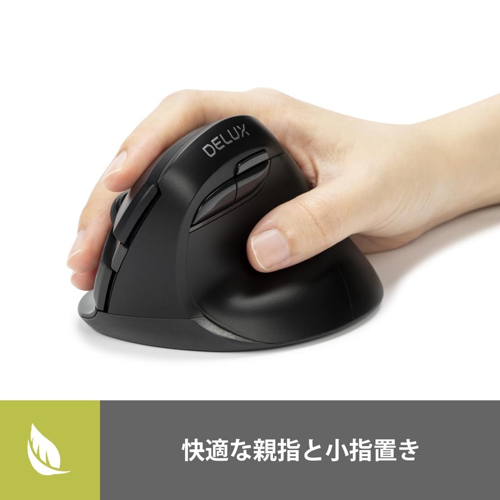Delux Ergonomiczna Bezprzewodowa 4000 Dual Łagodzi Nadgarstek i Rękę dla i Maców Mysz, Cicha, Dla Małych Rąk, Pionowa, DPI, Tryb 2.4G/Bluetooth 5.0, Tunel,