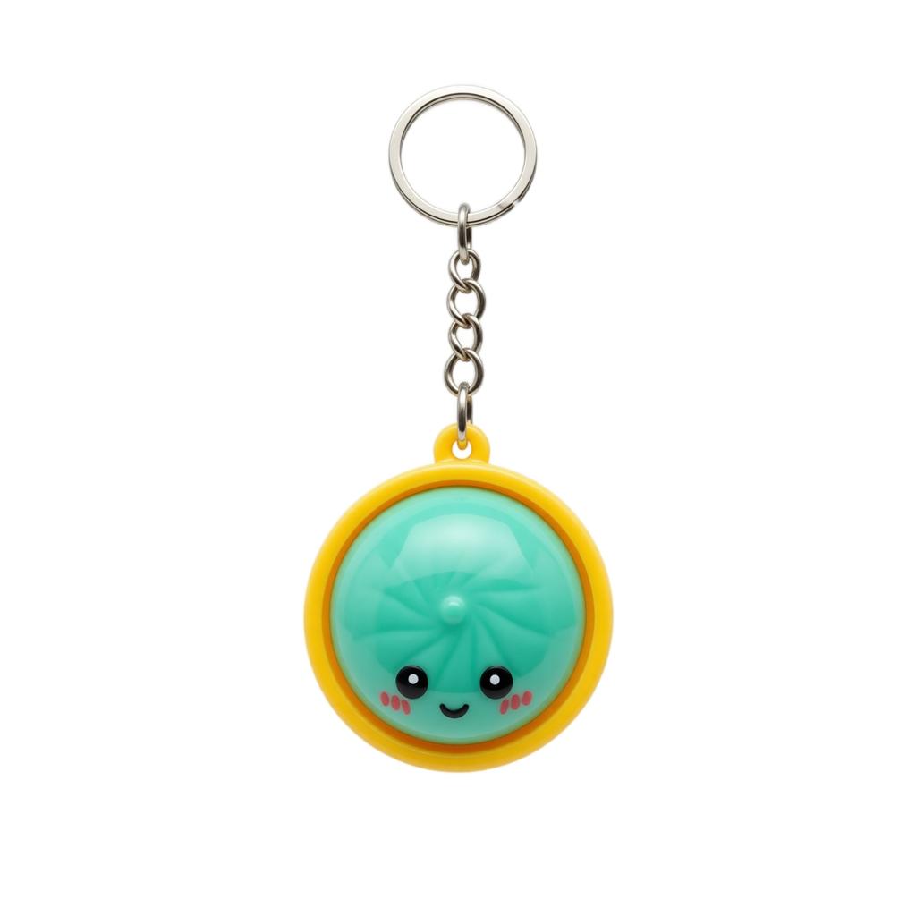 Stress Steamed Bun Keychain Toy for Squeezing and Fidgeting