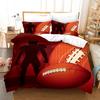 Hořící Fotbalová Sada Povlaku na Peřinu King Size Pro Kluky Ženy Muže Modrá a Červená Plamen Povlečení Polyesterový Potah na Přikrývku Sport