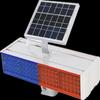 Dual-Sided Solar LED Red Blue Strobe Traffic Signal Light for Intersections