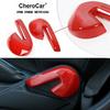 Seat Backrest Adjust Handle Lever Button Trim Cover for Ford Mustang 2015-19 Red
