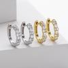 Factory Custom Zircon Earrings for Women 18K Gold Plated 925 Sterling Silver Hoop Earring Everyday Wear Gift Jewelry