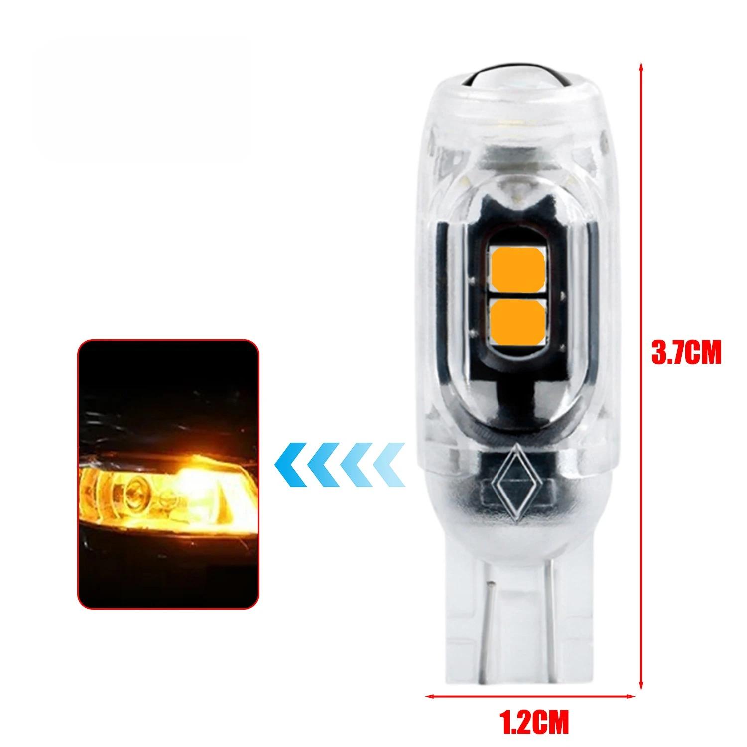 

T10 LED Strobe Light 3030 5SMD 5W5 Flashing Lamp for Motorcycle Car License Plate Infinite Decoding Clearance Light 6000K&1pc жёлтый