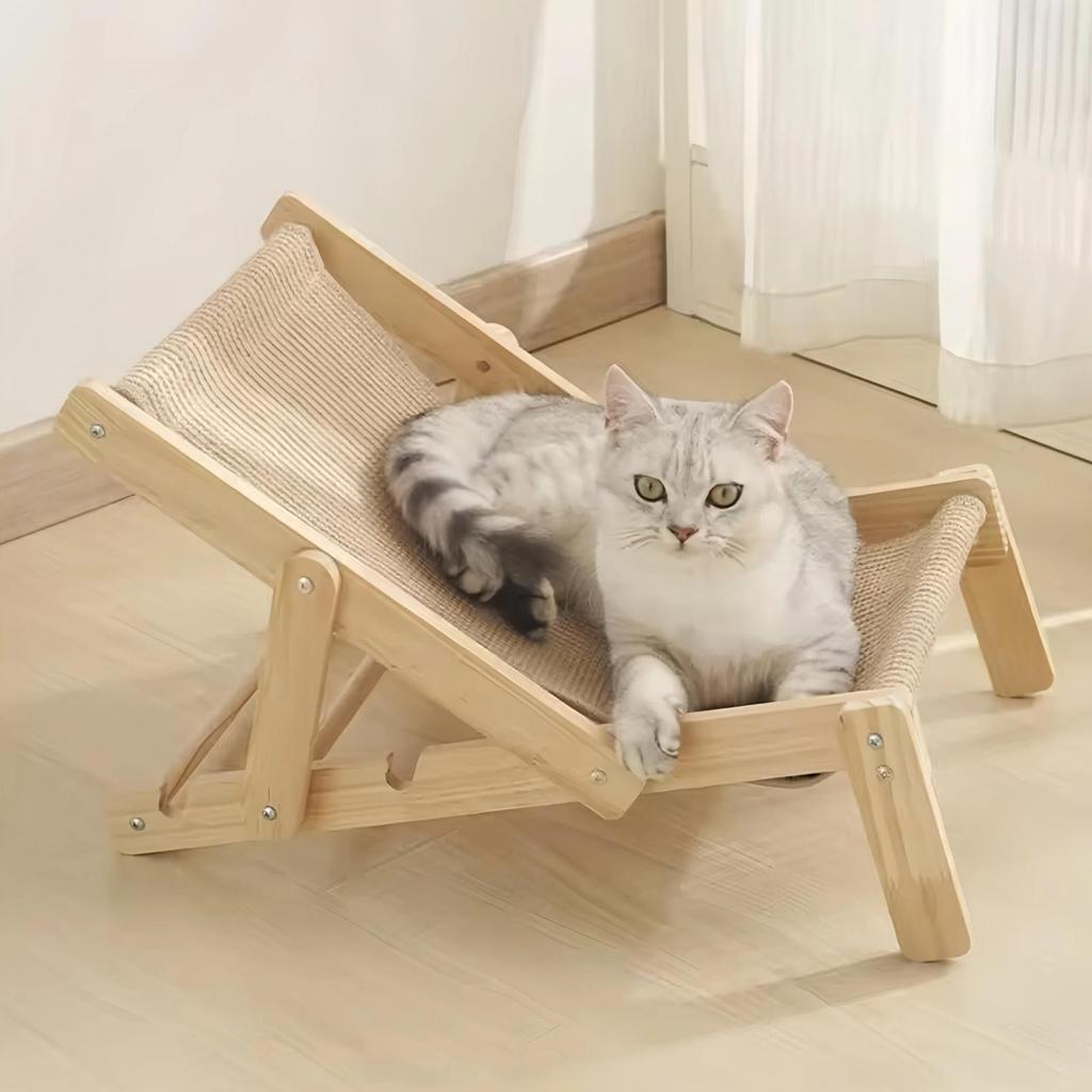 Cat Recliner Bed Portable Sisal Wear-resistant and Comfortable Cat Scratching Board Climbing Frame Pet Entertainment Sofa