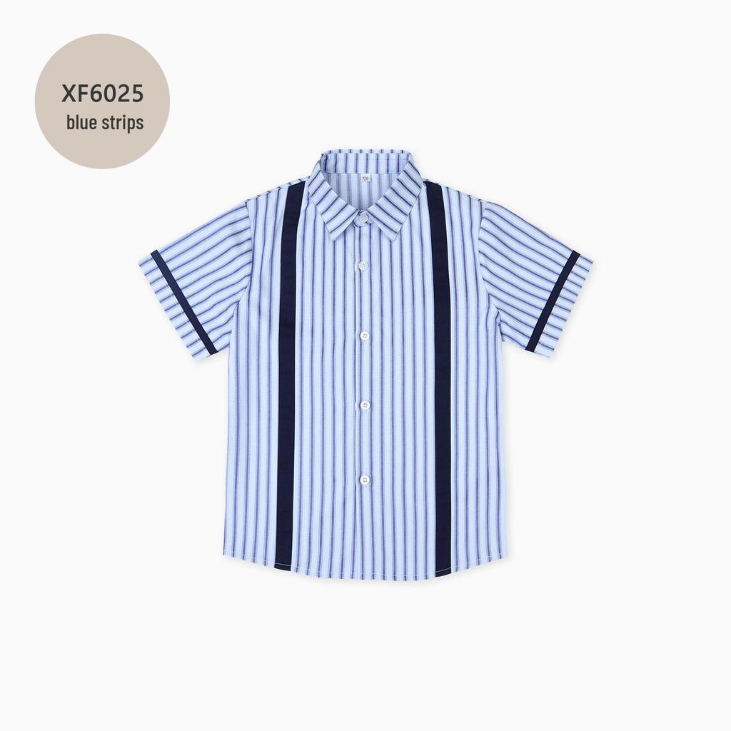 Kids' Summer White Collared Short-Sleeve Shirt - Primary School Uniform