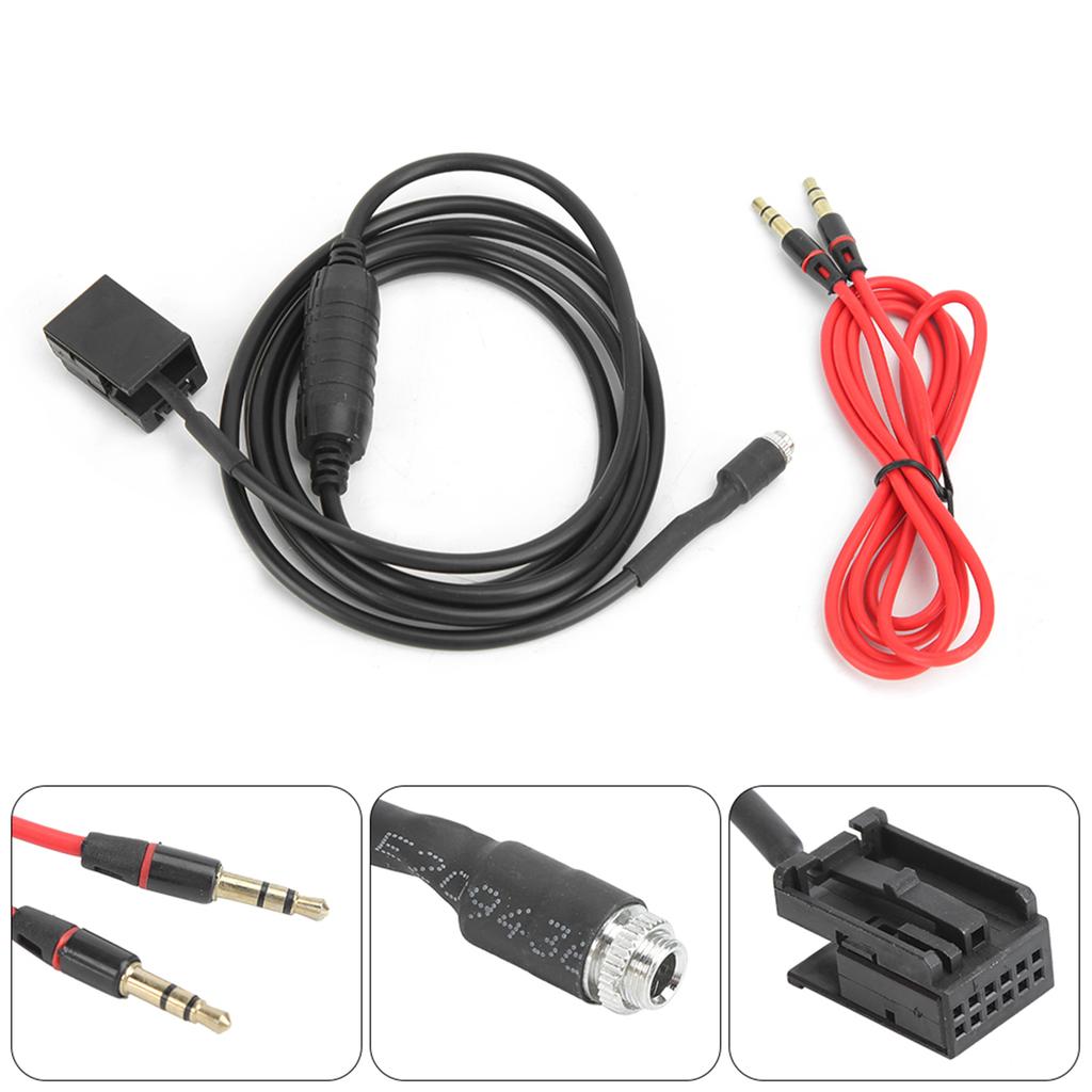 Car AUX Input Adapter Cable for Z4 E85 X3 E83 X5 E53 E39 E60 E61 E63 E64 Female 3.5mm Jack