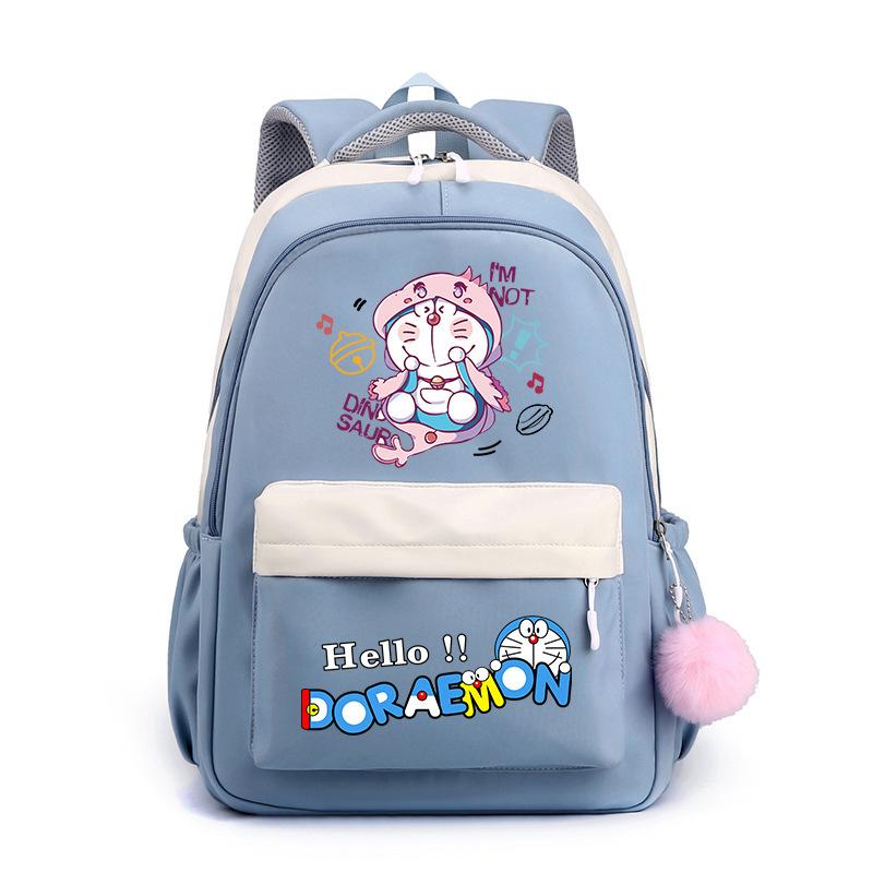 New Animation Peripheral Doraemon School Bag Backpack Cartoon Backpack Large Capacity Student School Bag Stationery