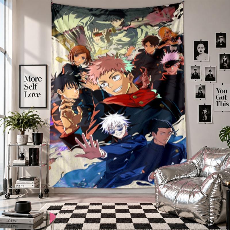 Wall TapestryJujutsu Kaisen Art Hanging Cloth Decorative Background Cover for Room Decoration