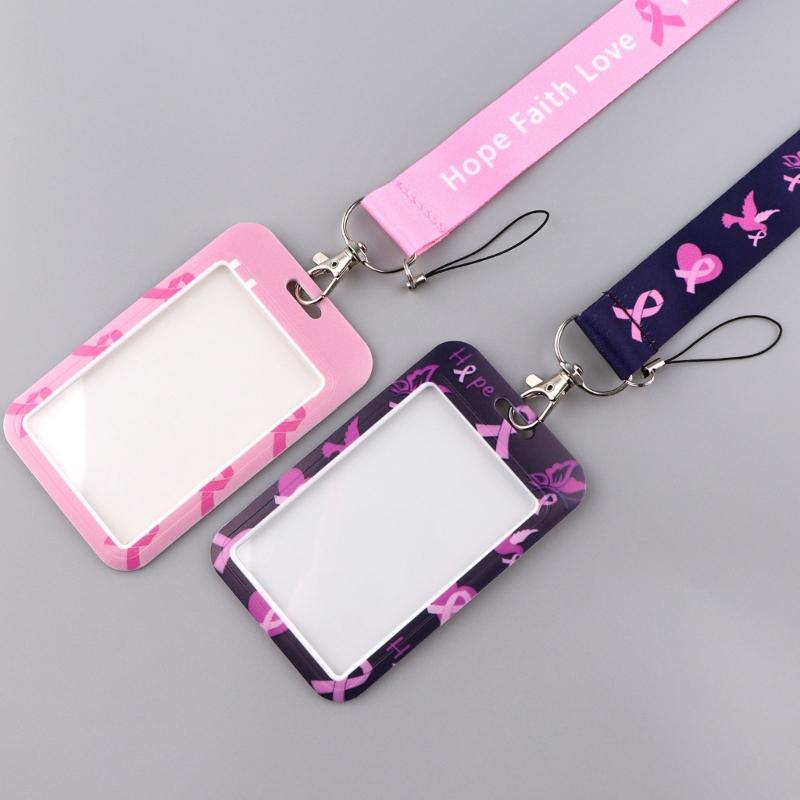 2pcs Support Phone Holder Ribbon Lanyard Neck Strap Quick Release Buckle for Keys and Phones Awareness Accessories