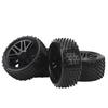 4PCS 1/10 RC Wheels Tires Set V Hole Hub 2 Front 2 Rear Realistic Excellent Grip Enhanced Performance RC Tyres