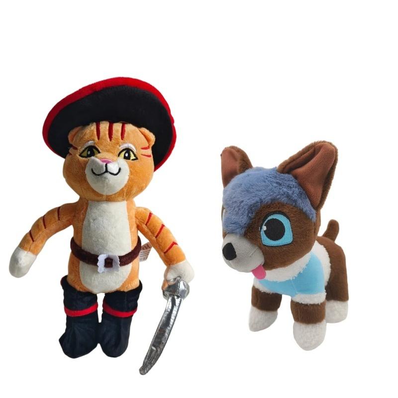 Nieuw Anime Puss In Boots Pluche Kawaii Chihuahua Perrito Pluche Poppen Speelgoed Met Laarsjes Kat Knuffelhond Voor Kind Verjaardagscadeaus