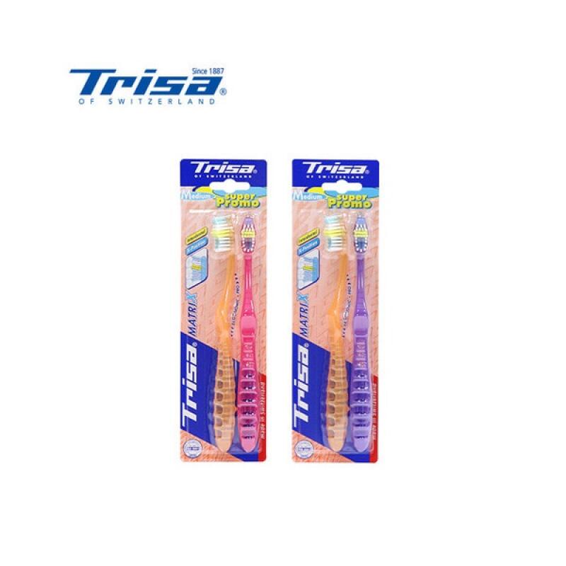 TRISA Ultra-Light Round Bristles Cleansing Ergonomic Toothbrush 2-pack 4121