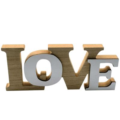 Holzornament Retro-Stil LOVE Wörter Hochzeit Desktop Tisch Mittelstücke LOVE Schild Langlebiges Kunsthandwerk