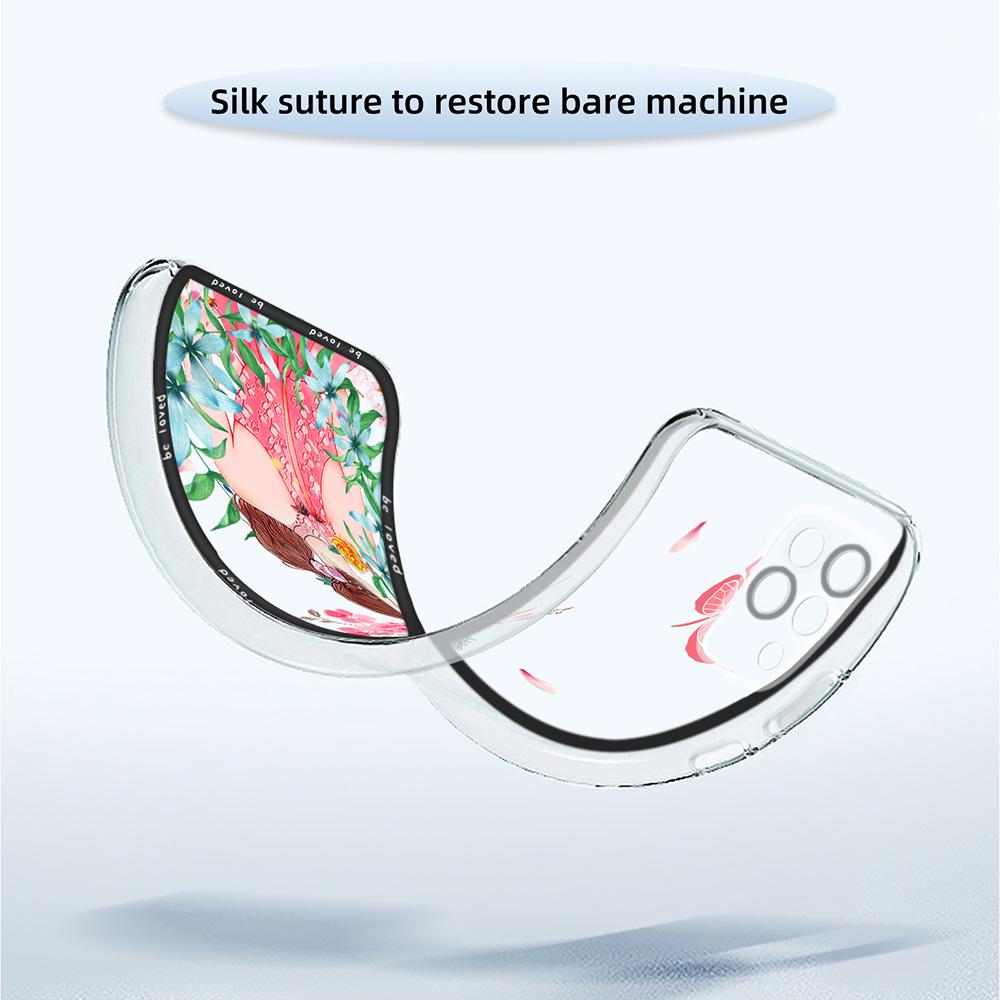 Beautiful Girl 'S Back Case For Samsung Galaxy A72 S22 Plus Ultra A52 A52s A53 5g A71 A11 A12 A21s A32 4g Transparent Capinha