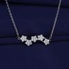 New Fashion 925 Sterling Silver Jewelry Round Zircon Pendants Necklaces Women Fine Semi Rhinestone Circle Clavicle Chain Choker