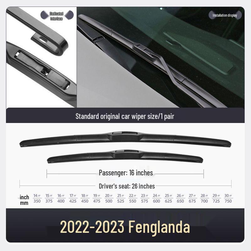 Ruitenwisserbladen voor 2022 Toyota Land Cruiser - Compatibel met 22/23 Modellen, GAC Motor Hybride.