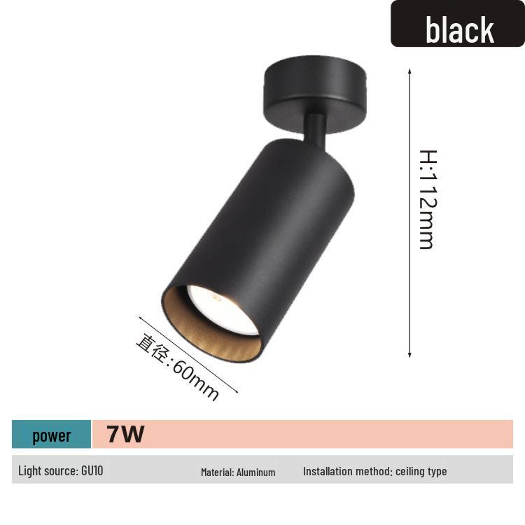 Nordic Rose Gold LED Track Spotlight, 7W Surface Mounted Ceiling and Background Wall Display Light.