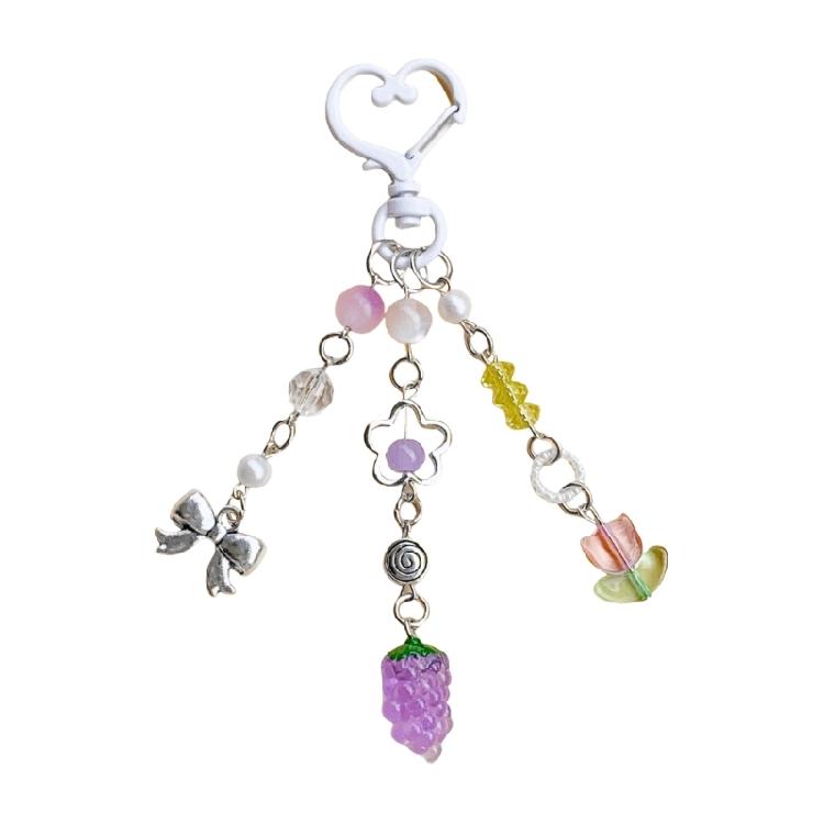 Fashionable Phone Chain Lanyard Pendants Stylish Fruit Flower Phone Lanyard Strings Acrylic Pendant for Camera Bag 1