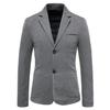 Men's Solid Long Sleeve Casual Suit Slim Fit Jacket