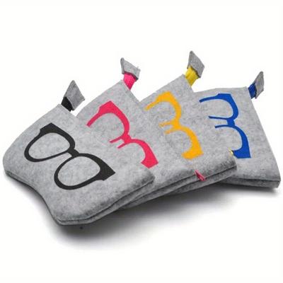 Koruyucu Depolama Taşınabilir Gözlük Çantası Güneş Gözlüğü Kılıfı Fermuarlı Kese Keçe Kutu