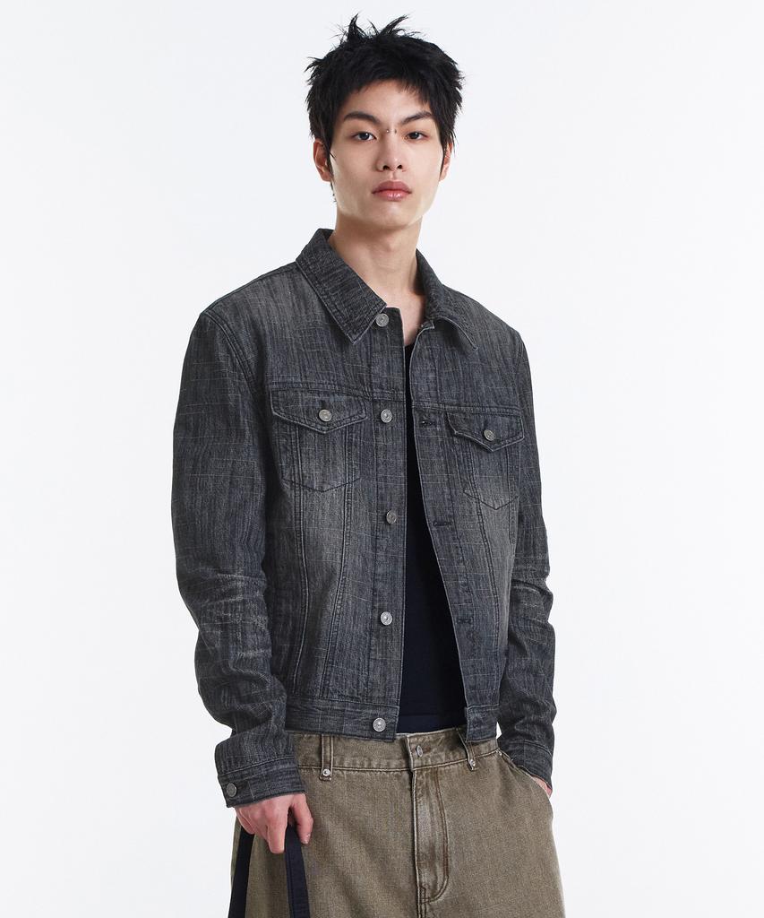 Kichul Aged Denim Jacket (Washed Black)