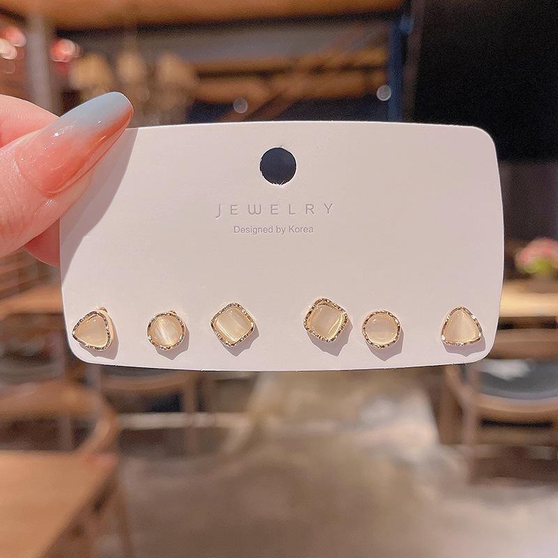 

Серьги из серебра 925 пробы с кошачьим глазом — корейский дизайн, суперяркий, простой и шикарный. A252 золотой