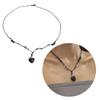 Heart Natural Stone Necklace Woven Rope Chain Choker for Women Girl Unisex Necklace Gemstone-Jewelry Ornament Gift