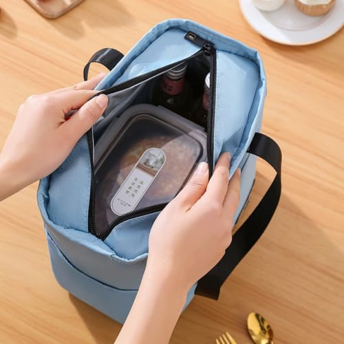 Large Capacity Lunch Bag, Vertical Design, Keeps Lunch, Drinks, and Drinks Cool, Waterproof, and Insulates Against Heat and Cooling, Suitable for Kids