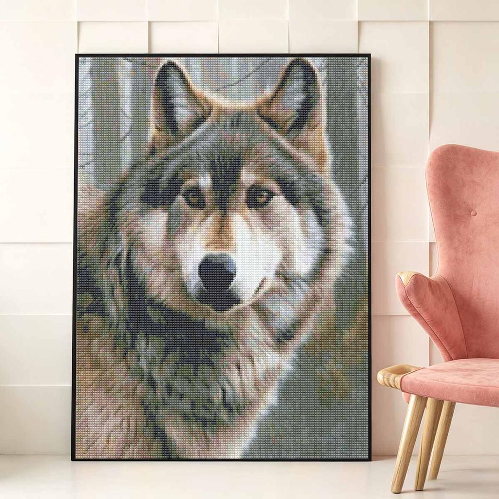 Wolf 5D Diamond Painting Full Round Drill Mosaic Diamond Embroidery Belief in Heart Cross Stitch Kits Home Decor Home Decor
