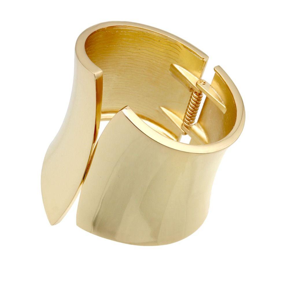 Bracelet Exagéré Chunky Lourd Métal Mode Punk Jonc Bracelet Large Ouvert Bijoux de Fête