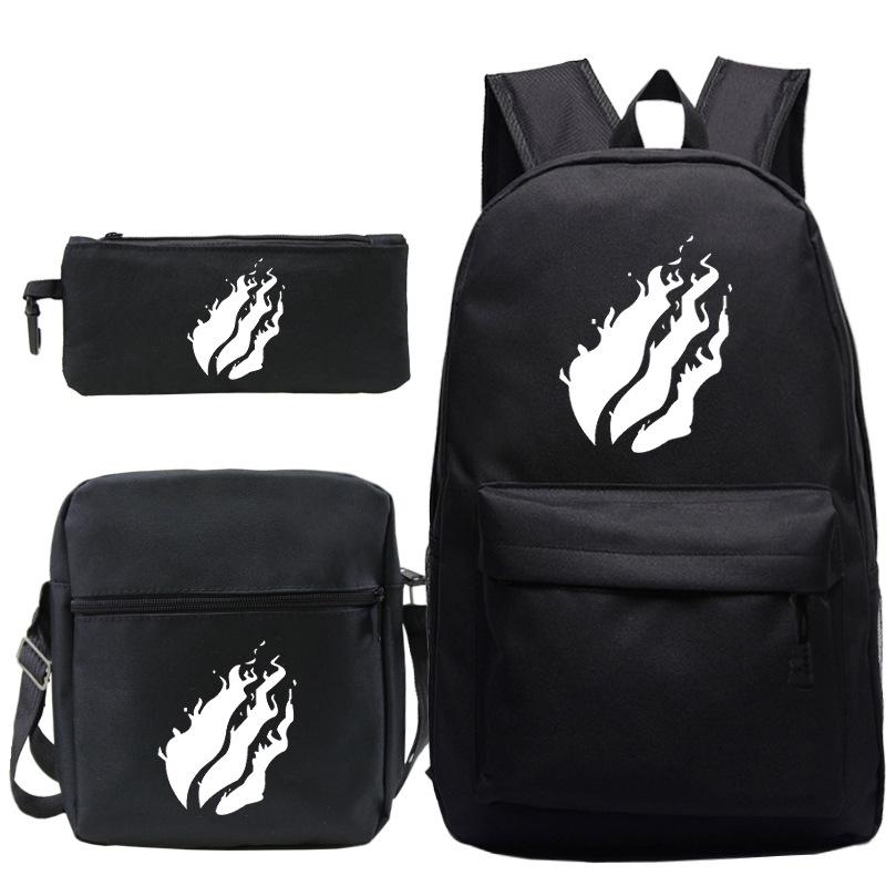 Backpack Casual Student Schoolbag Small Shoulder Bag Pencil Bag Three-piece Set