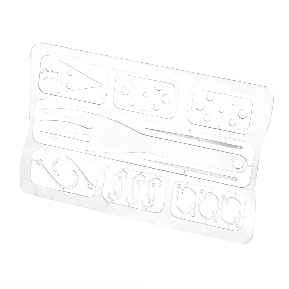 Multiwerkzeug Campingausrüstung Überlebenswerkzeuge Jagd Notfallset Angelausrüstung Angelhakenkarte