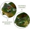HemotonCeramic Frog Planter, 4.1" Cute Frog Succulent Pots, Vintage Flowerpot Succulent Pots Cactus Pot for Office Home Desktop Decor - Plants Not