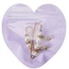 5/10/20PCS Colored PVC Heart-shaped Jewelry Self Sealing Bag Wedding Christmas Love Gift Sealed Bag Candy Packaging Bag