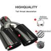 76mm Carbon Fiber Stainless Steel Dual Exhaust Tailpipe for BMW 3 Series