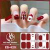 Christmas Waterproof No-bake Gel Nail Polish Film Full Sticker European and American Style Nail Film Sticker Nail Film Sticker