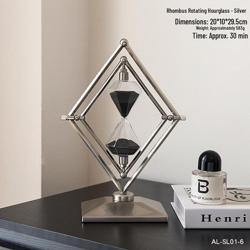 Creative Geometric Hourglass Ornament: Luxury Soft Furnishings for Office or Study Decor