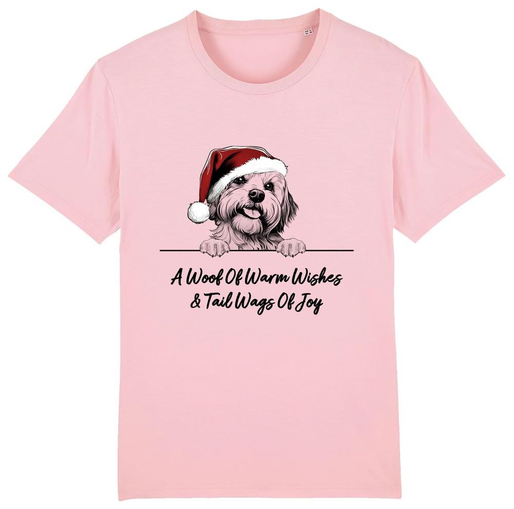 

LHASA APSO Christmas Dog T-Shirt Adults Kids Woof Wishes Tail Wags Dogs Xmas XL